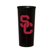 USC Trojans Black SC Interlock Plastic Coliseum Cup